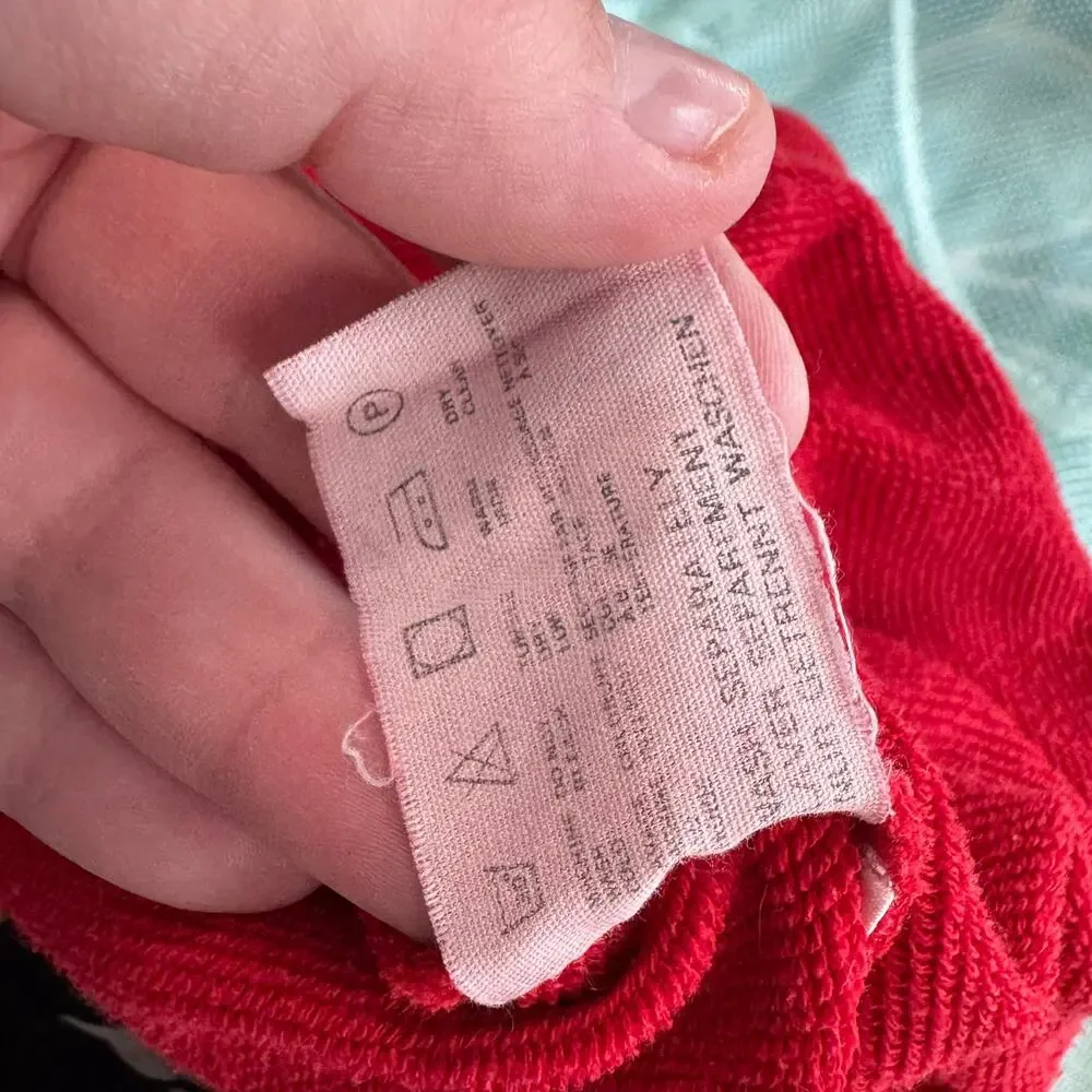 Vintage Espirit Kids Pull On Jumper Red w/ Bear Jumpsuit Approx Child's Size 6